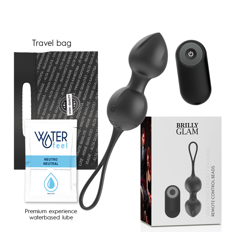 Brilly Glam Vibrierende Kegelperlen Fernbedienung - Massaggiatore con telecomando - vista laterale
