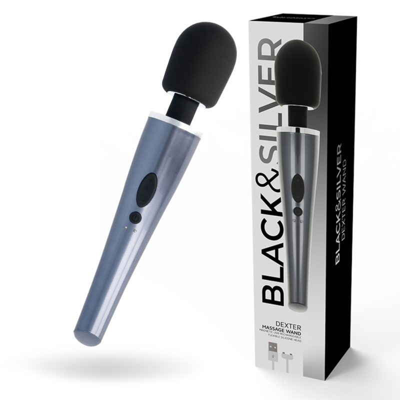 Black&Silver Bacchetta - Massaggiatore wand