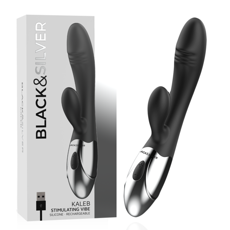 Black&Silver Vibra Stimolante Kaleb - Massaggiatore rotante - vista laterale