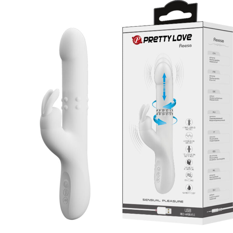 Pretty Love Reese - Massaggiatore rotante, colore argento