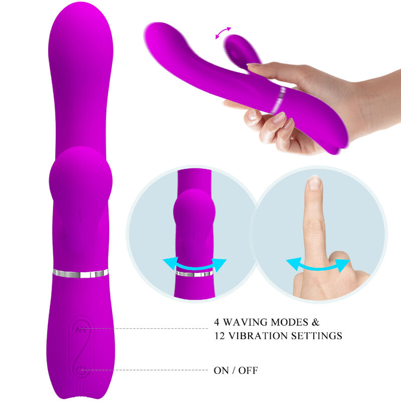 Pretty Love Stimolante - Massaggiatore rotante - in mano per le dimensioni