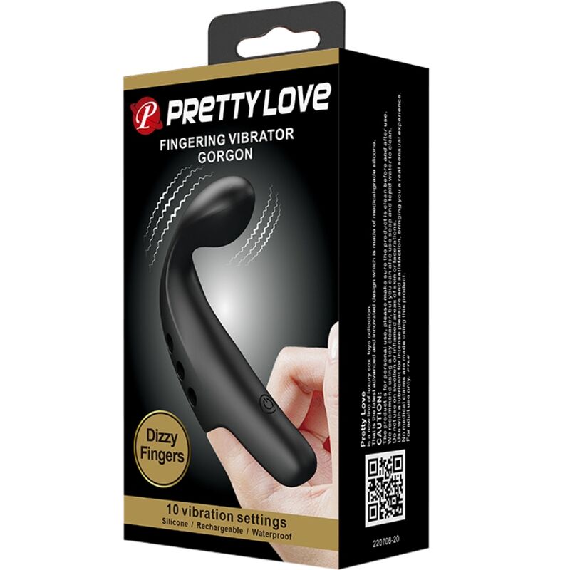 Pretty Love Ditale - Accessorio intimo, colore gorgon nero - in mano per le dimensioni