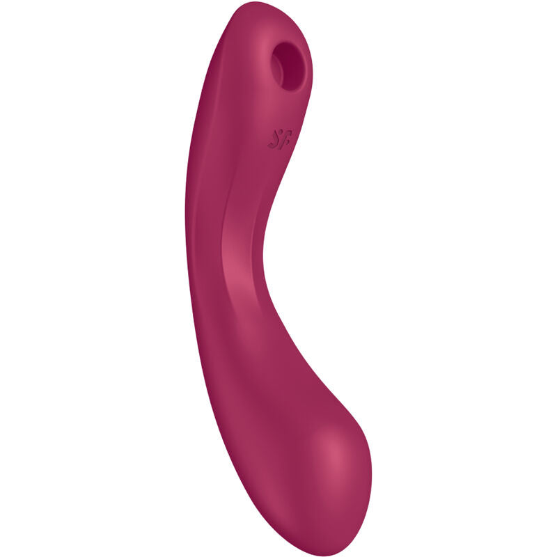 Satisfyer Curve Trinity 1 Air Pulse - Massaggiatore ad aria pulsata, colore rosso - vista laterale