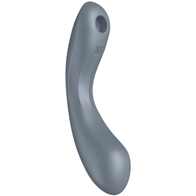 Satisfyer Curve Trinity 1 Air Pulse - Massaggiatore ad aria pulsata, colore grigio - vista laterale