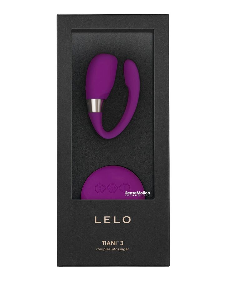LELO Insignia Tiani 3 - Massaggiatore con telecomando, colore rosa profondo - vista laterale