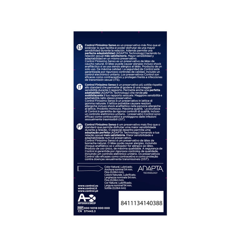 Control Adapta Senso Condoms 12 Units - Preservativi - vista laterale