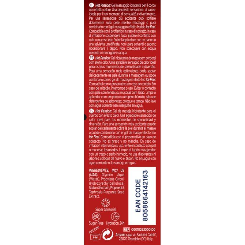 Control Hot Passion Gel 3 200 ml - Olio da massaggio, kit da 3 - vista laterale