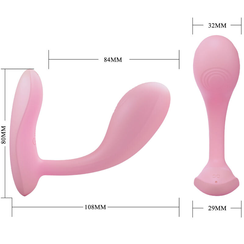 Pretty Love Baird - Massaggiatore con app, colore rosa - in mano per le dimensioni