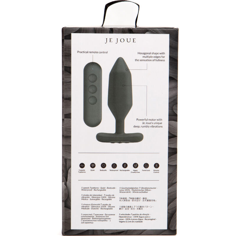 Je Joue Plug Onyx - Massaggiatore con telecomando - in mano per le dimensioni