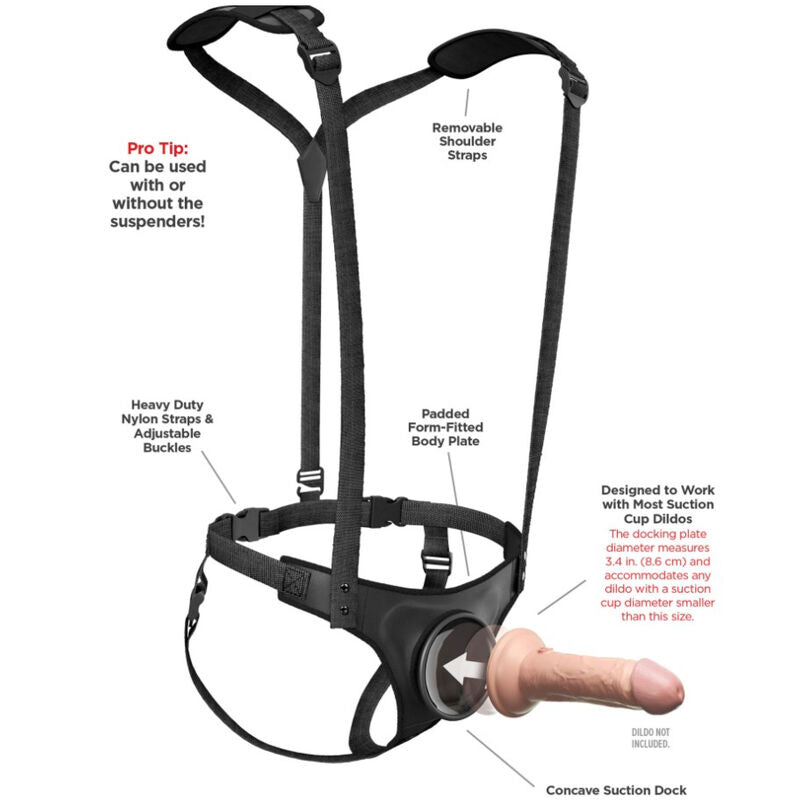 Pipedreams Dock Bretelle Strap ON - Accessorio intimo - in mano per le dimensioni