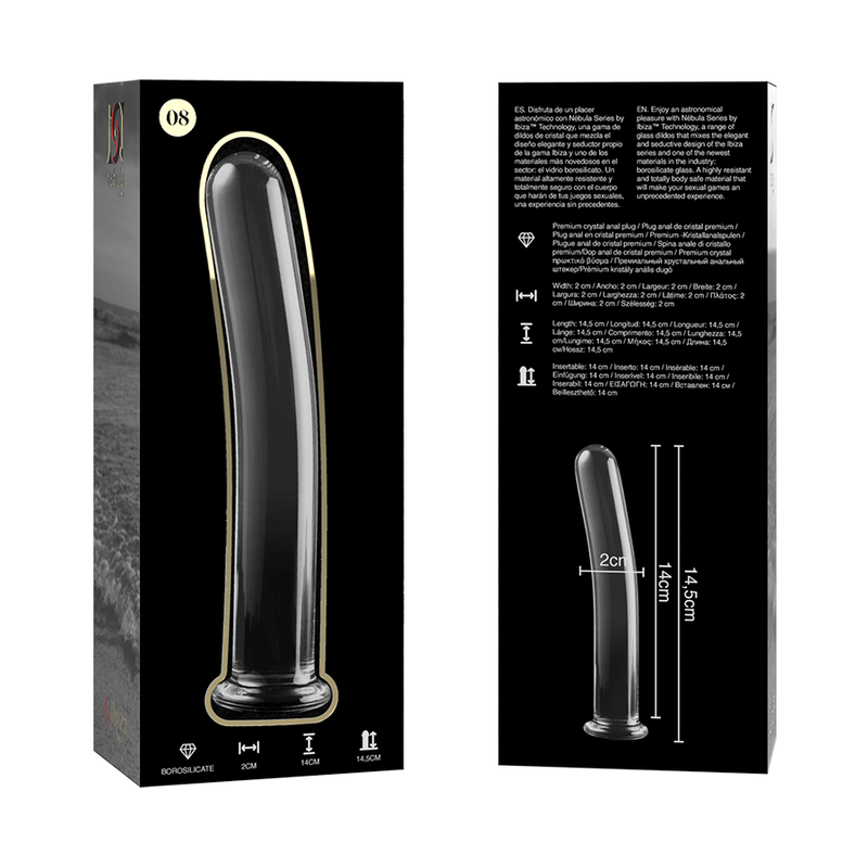 Nebula Series By Ibiza Vetro Borosilicato - Accessorio intimo, colore trasparente - in mano per le dimensioni