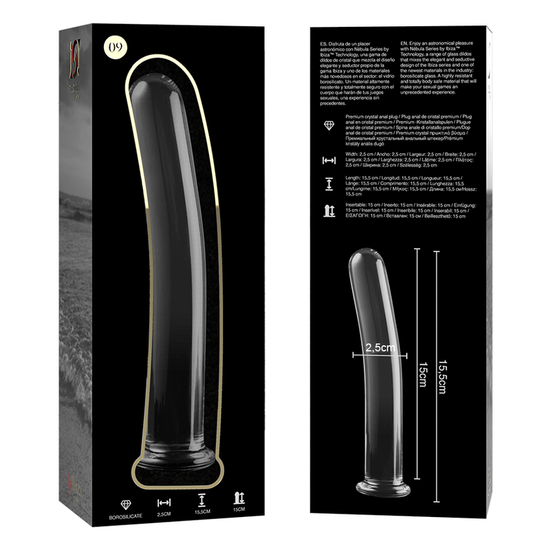 Nebula Series By Ibiza Vetro Borosilicato - Accessorio intimo, colore trasparente - in mano per le dimensioni