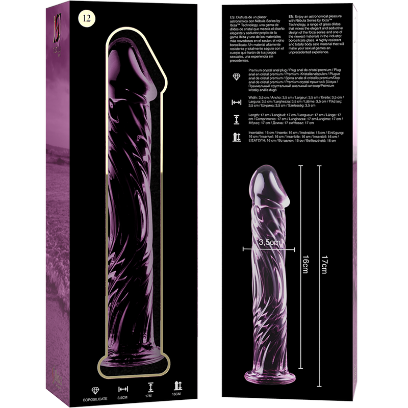 Nebula Series By Ibiza Vetro Borosilicato - Accessorio intimo, colore rosa - in mano per le dimensioni