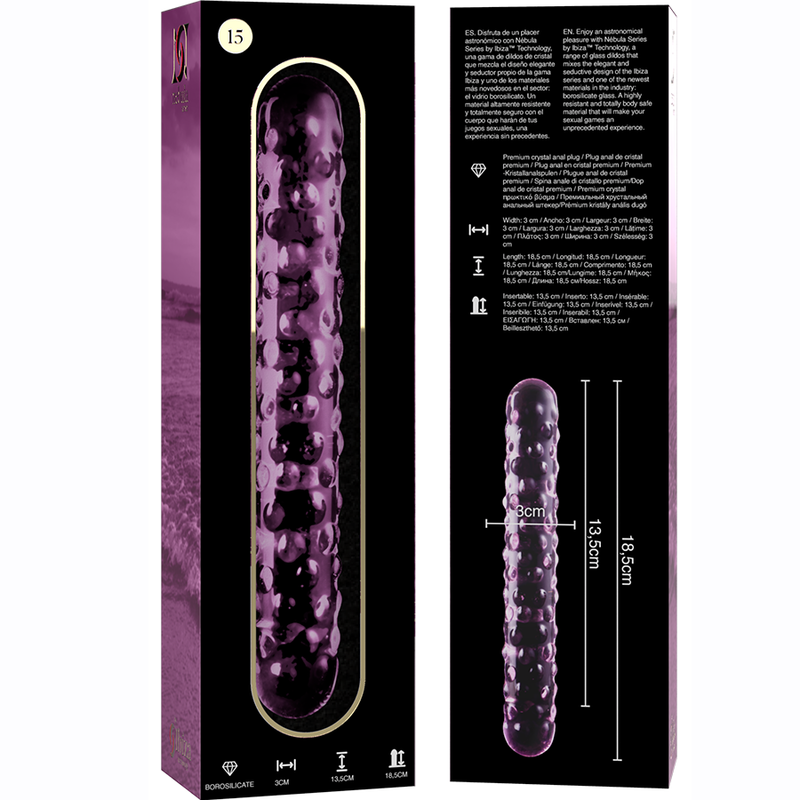 Nebula Series By Ibiza Vetro Borosilicato - Accessorio intimo, colore rosa - in mano per le dimensioni