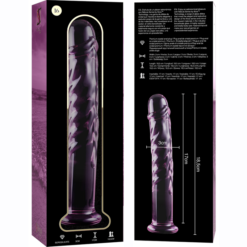 Nebula Series By Ibiza Vetro Borosilicato - Accessorio intimo, colore rosa - in mano per le dimensioni
