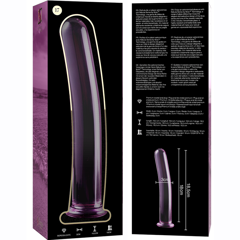 Nebula Series By Ibiza Vetro Borosilicato - Accessorio intimo, colore rosa - in mano per le dimensioni