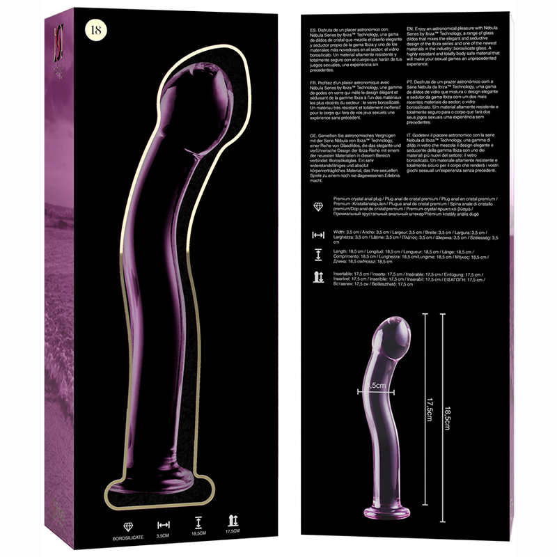 Nebula Series By Ibiza Vetro Borosilicato - Accessorio intimo, colore rosa - in mano per le dimensioni