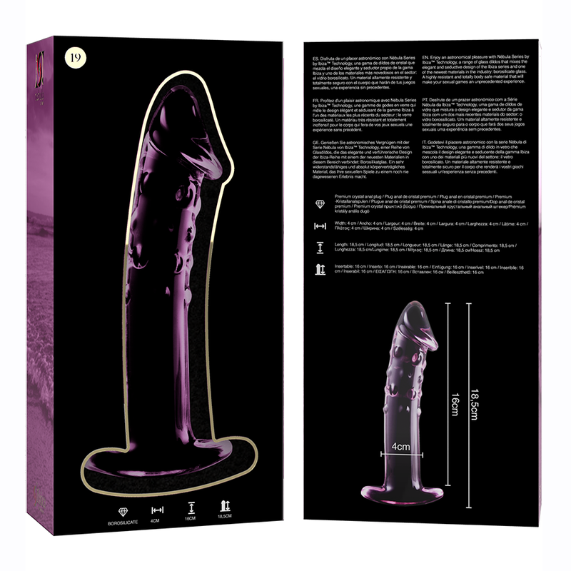 Nebula Series By Ibiza Vetro Borosilicato - Accessorio intimo, colore rosa - in mano per le dimensioni