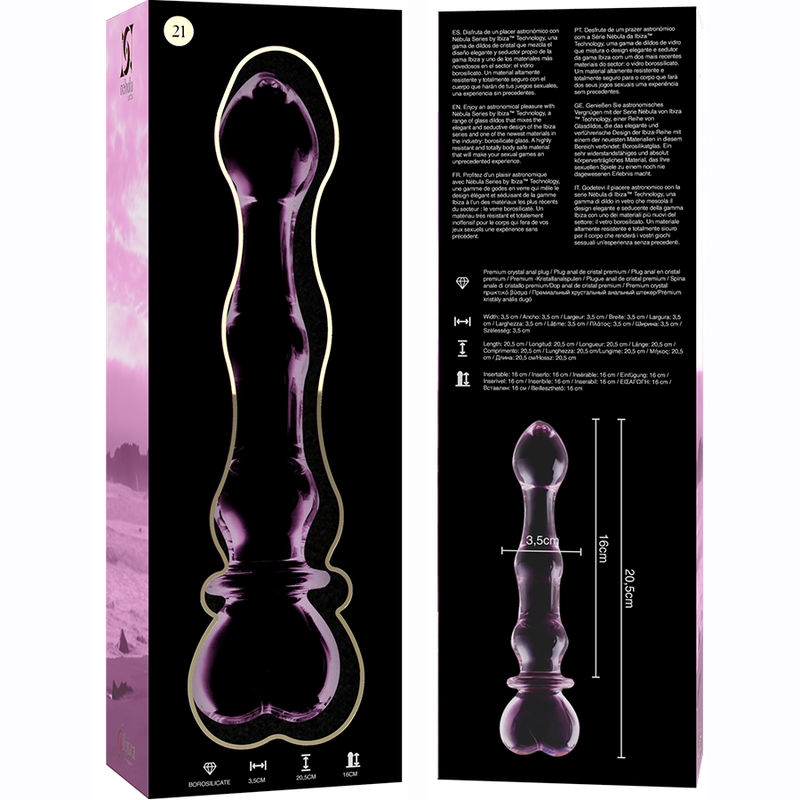 Nebula Series By Ibiza Vetro Borosilicato - Accessorio intimo, colore rosa - in mano per le dimensioni