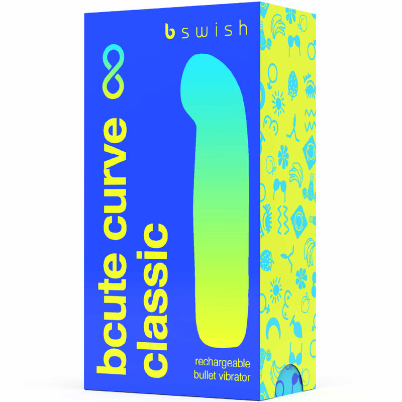 B Swish Bcute Curve Infinite Classic - Massaggiatore curvo, colore blu - nella confezione