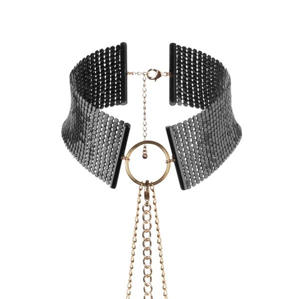 Bijoux Indiscrets DÃ Sir MÃ Tallique Collana Metallica - Lingerie, colore nera - vista laterale