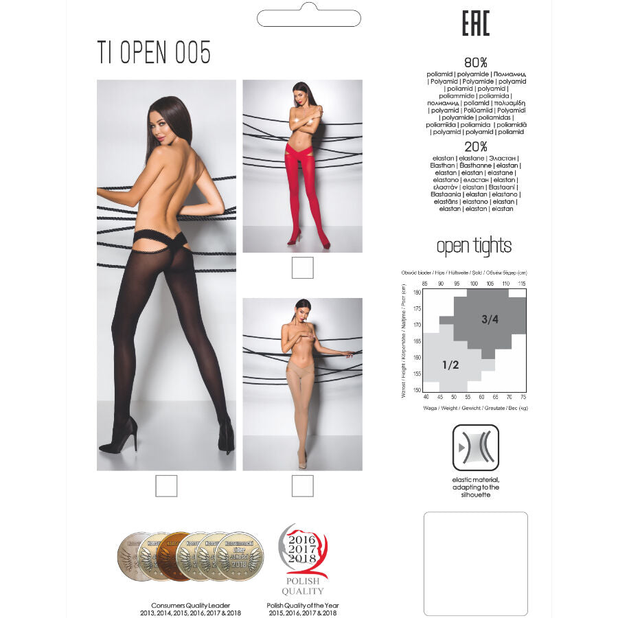 Passion Tiopen 005 - Lingerie, colore nero - nella confezione