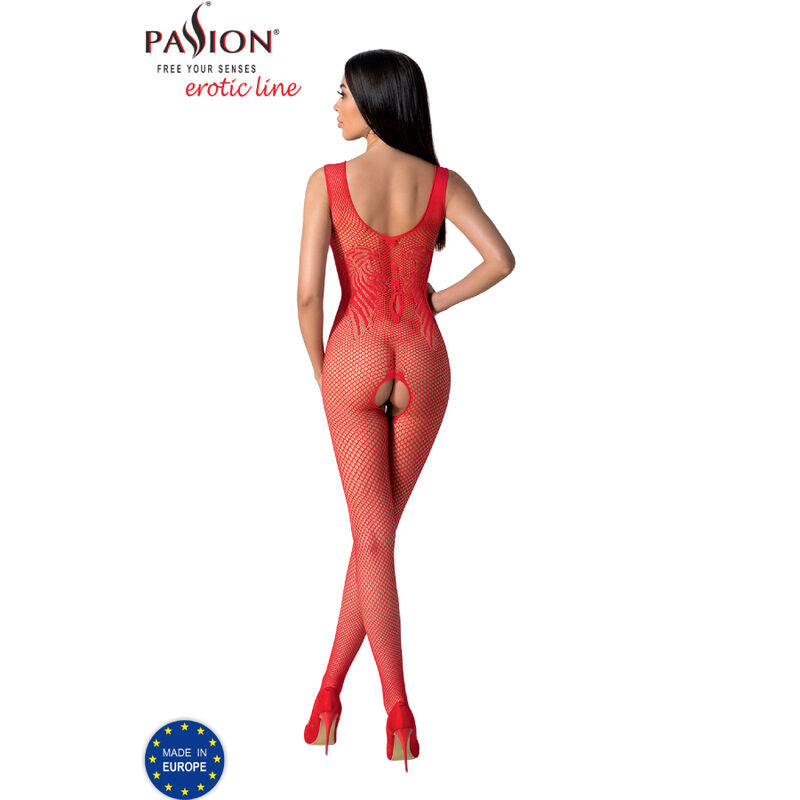 Passion Bs098 - Bodystocking, colore rosso - nella confezione