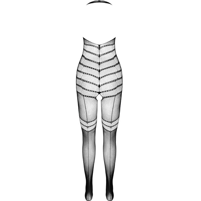 Passion Bs100 - Bodystocking, colore nero - retro
