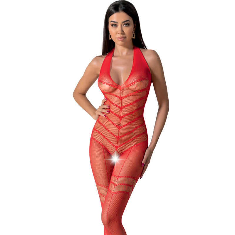 Passion Bs100 - Bodystocking, colore rosso