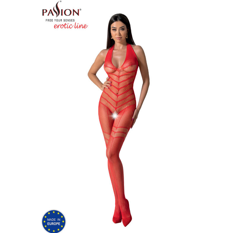Passion Bs100 - Bodystocking, colore rosso - dettaglio
