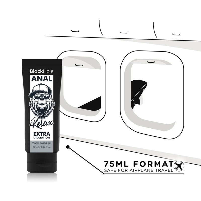 Black Hole Gel Dilatante 70 ml - Lubrificante, kit da 3 - in mano per le dimensioni