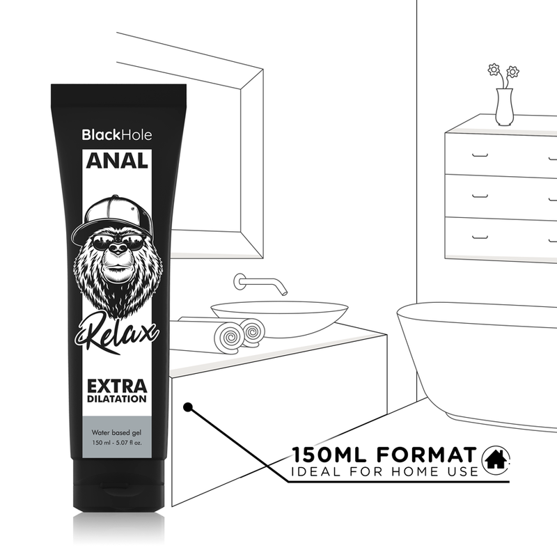 Black Hole Gel 150 ml - Lubrificante, kit da 3 - in mano per le dimensioni