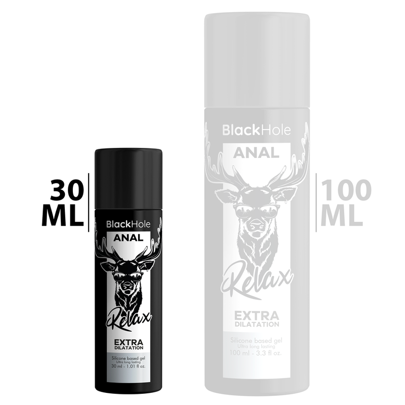 Black Hole Gel Dilatazione 30 ml - Lubrificante, kit da 3 - vista laterale