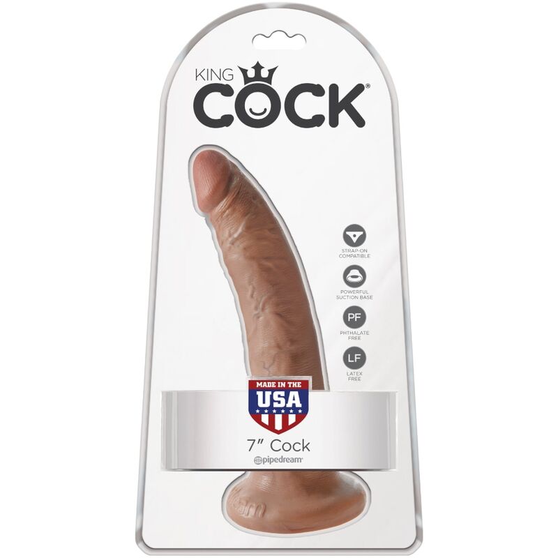 King Cock 17.5 CM Caramel - Accessorio intimo - in mano per le dimensioni