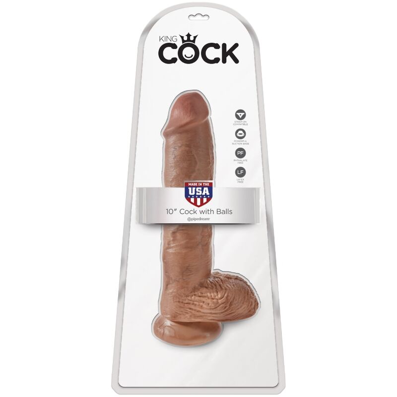 King Cock Sfere 19.8 CM Caramel - Accessorio intimo - retro