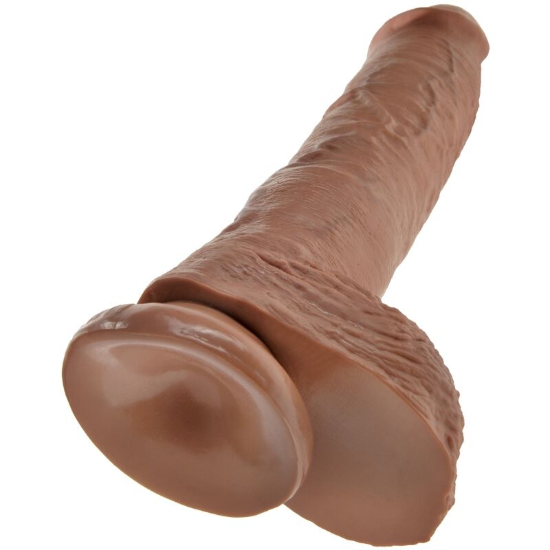 King Cock Sfere 19.8 CM Caramel - Accessorio intimo - in mano per le dimensioni