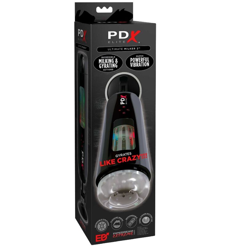 Pdx Elite Stroker Ultimate Milker 2 Rotante - Dispositivo per uomo - vista laterale