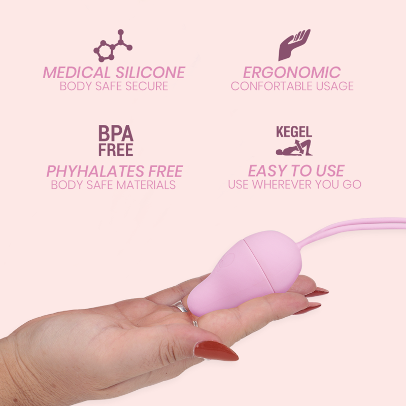 Intimichic Salute - Palline Kegel - in mano per le dimensioni
