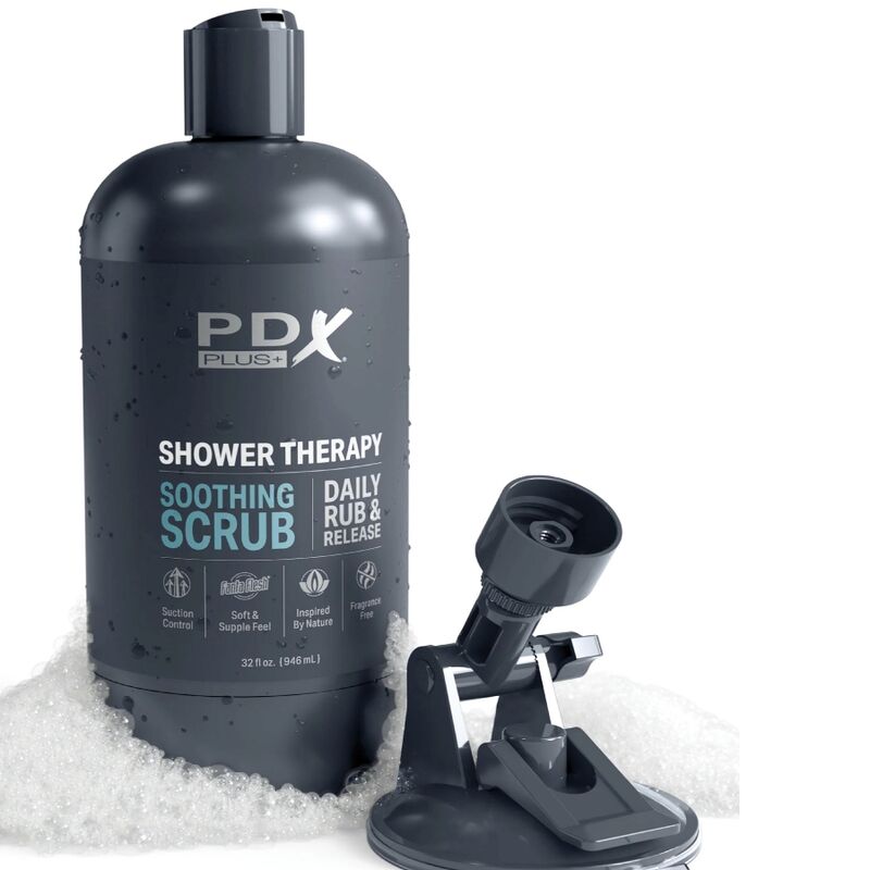 Pdx Plus Shampoo Scrub Lenitivo Stroker Dal Design Discreto - Dispositivo per uomo - in mano per le dimensioni