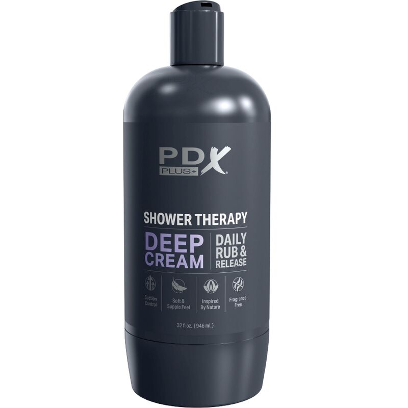 Pdx Plus Stroker Design Discreto - Dispositivo per uomo, colore bottiglia crema profonda - nella confezione