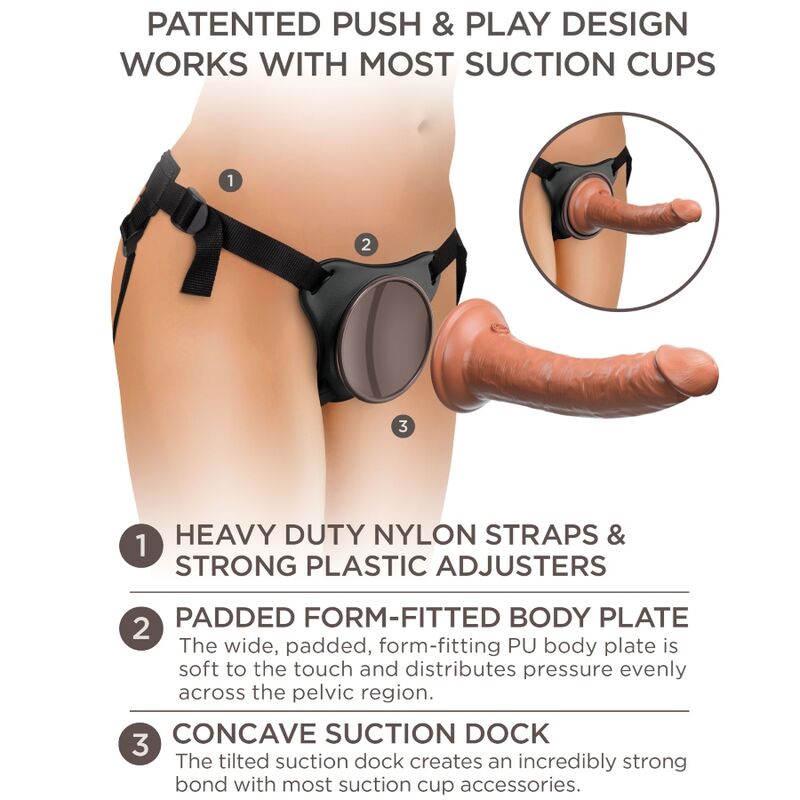 King Cock Elite Comoda Imbracatura Regolabile - Accessorio intimo - in mano per le dimensioni
