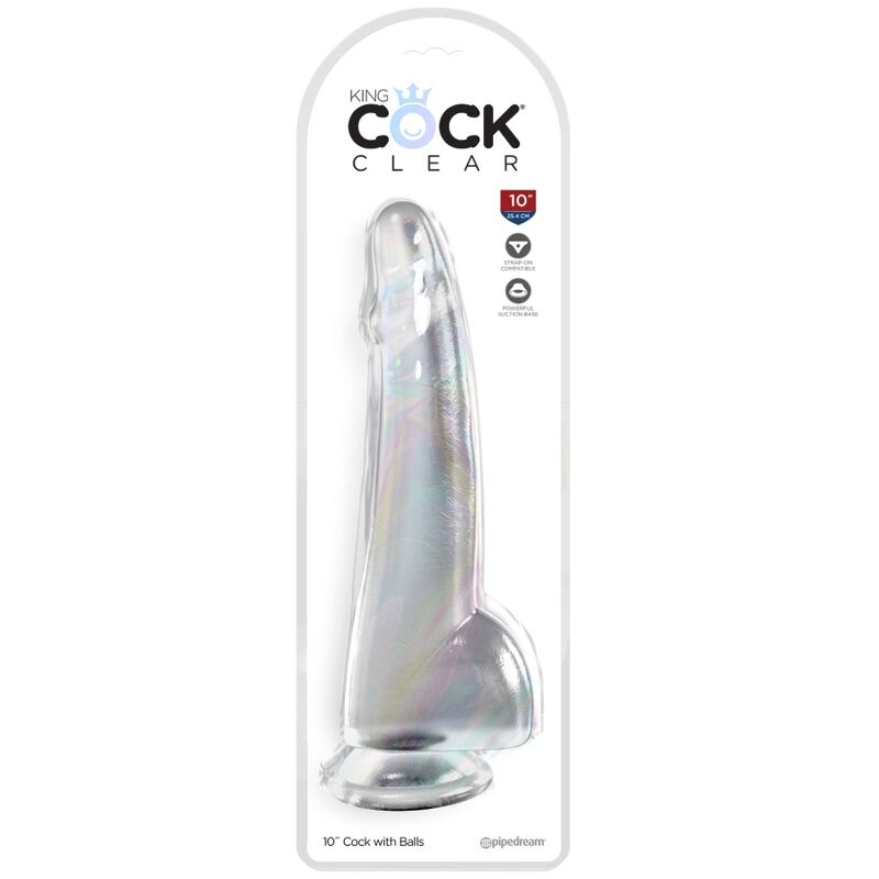 King Cock Clear - Accessorio intimo, colore testicoli 19 trasparente - vista laterale