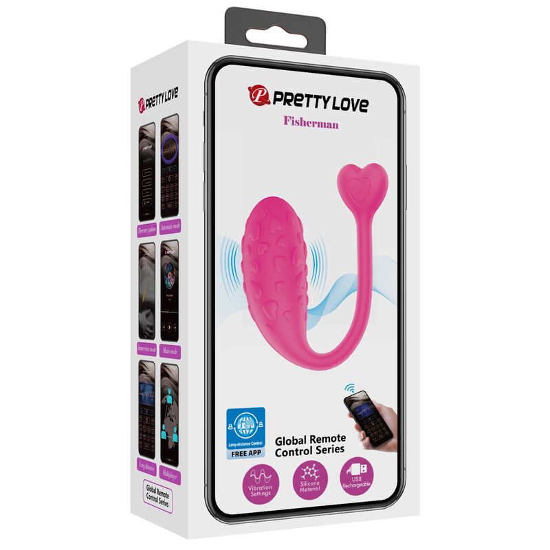 Pretty Love Fisher Controllato - Massaggiatore con app - vista laterale
