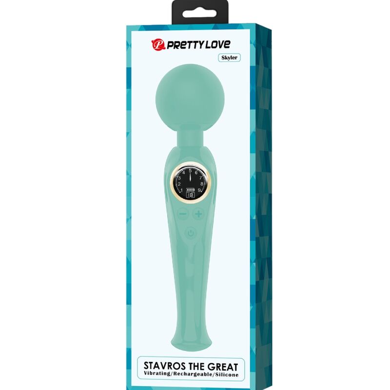 Pretty Love Bacchetta - Massaggiatore, colore verde skyler - vista laterale