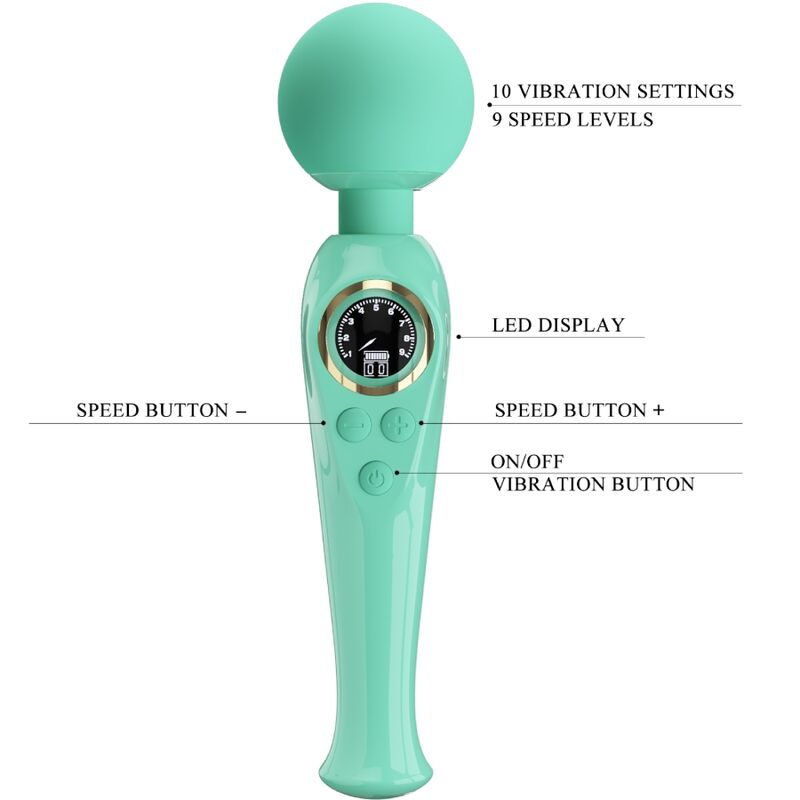 Pretty Love Bacchetta - Massaggiatore, colore verde skyler - vista frontale