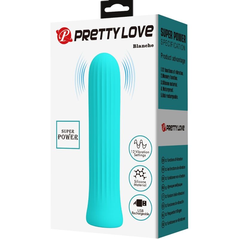 Pretty Love Blanche - Mini massaggiatore, colore blu - vista frontale