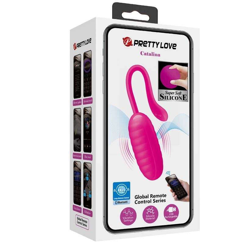 Pretty Love Catalina - Ovetto massaggiante, colore rosa - retro