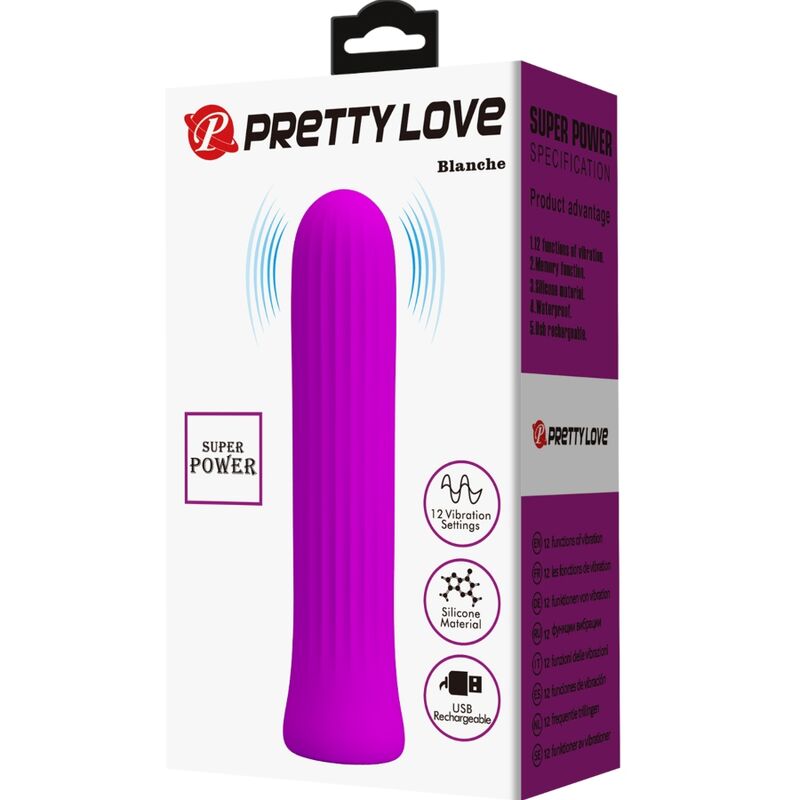 Pretty Love Blanche - Mini massaggiatore, colore rosa - vista frontale