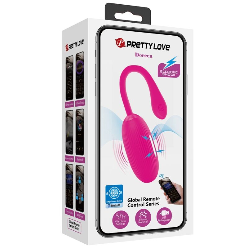Pretty Love Doreen - Ovetto massaggiante, colore magenta - retro