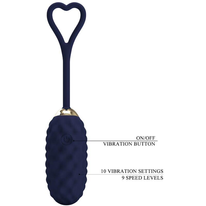 Pretty Love Vivian - Ovetto massaggiante, colore blu - retro